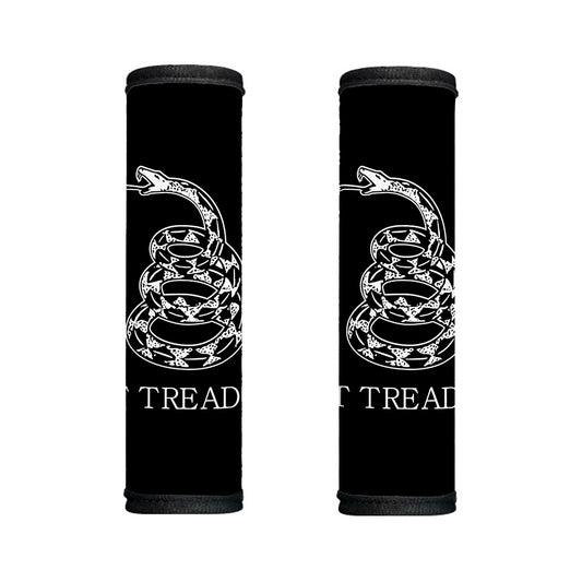 Black And White Gadsden Flag Print Handle Covers