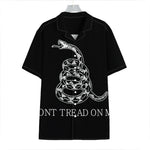 Black And White Gadsden Flag Print Hawaiian Shirt