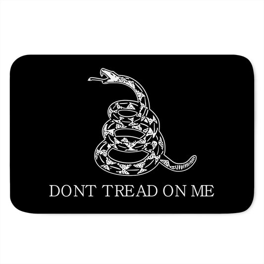 Black And White Gadsden Flag Print Indoor Door Mat