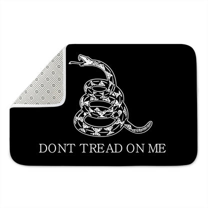 Black And White Gadsden Flag Print Indoor Door Mat