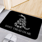 Black And White Gadsden Flag Print Indoor Door Mat