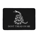Black And White Gadsden Flag Print Kitchen Mat