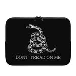 Black And White Gadsden Flag Print Laptop Sleeve