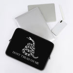 Black And White Gadsden Flag Print Laptop Sleeve