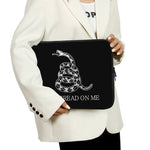 Black And White Gadsden Flag Print Laptop Sleeve