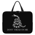 Black And White Gadsden Flag Print Laptop Sleeve With Handle