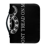 Black And White Gadsden Flag Print Leather Bible Cover