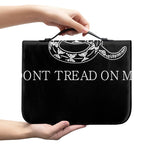Black And White Gadsden Flag Print Leather Bible Cover