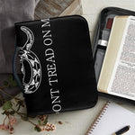 Black And White Gadsden Flag Print Leather Bible Cover