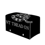 Black And White Gadsden Flag Print Leather Tissue Box Cover