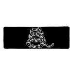 Black And White Gadsden Flag Print Long Kitchen Mat