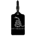 Black And White Gadsden Flag Print Luggage Tag