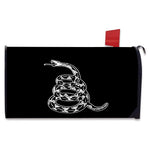 Black And White Gadsden Flag Print Mailbox Cover