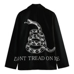 Black And White Gadsden Flag Print Men's Blazer