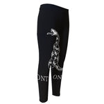 Black And White Gadsden Flag Print Men's Compression Pants