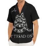 Black And White Gadsden Flag Print Men's Deep V-Neck Shirt
