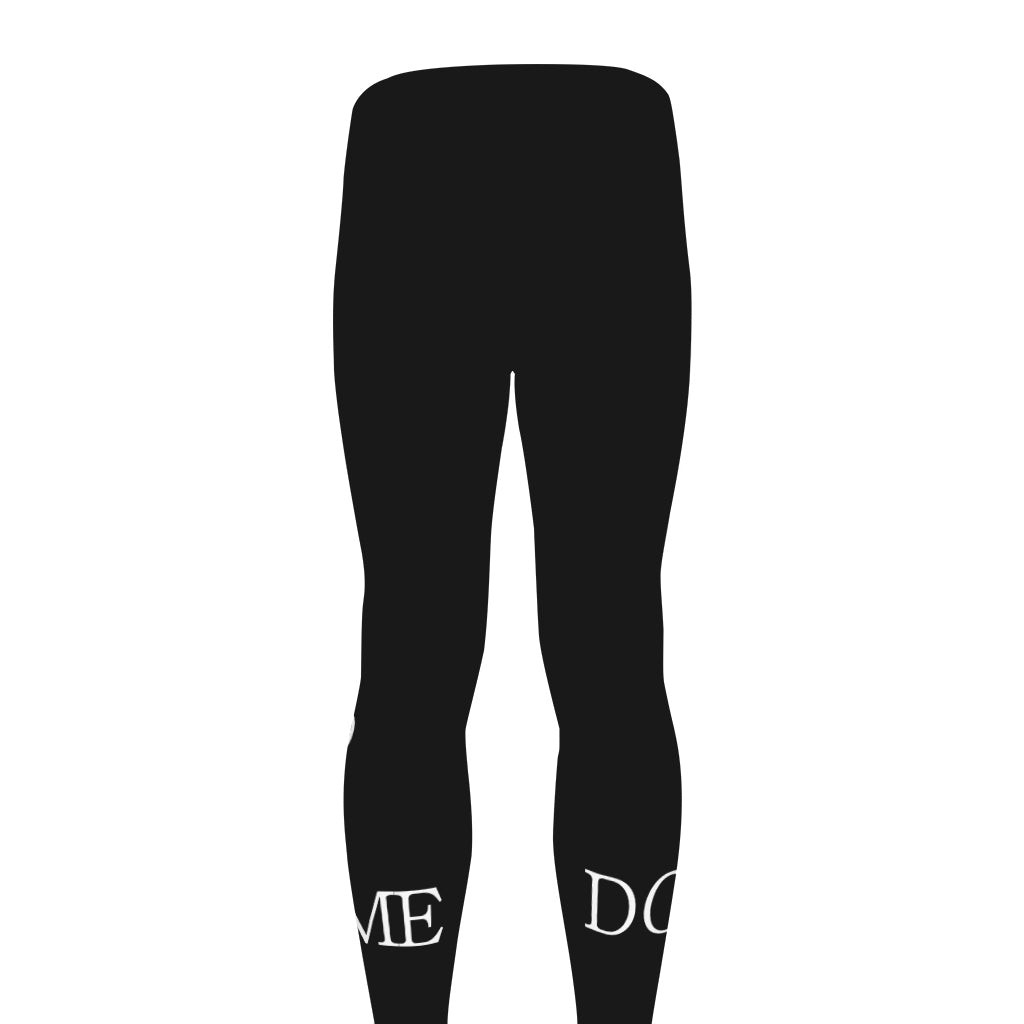 Black And White Gadsden Flag Print Men's leggings