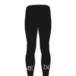 Black And White Gadsden Flag Print Men's leggings