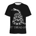 Black And White Gadsden Flag Print Men's Athletic T-Shirt