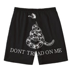 Black And White Gadsden Flag Print Men's Swim Trunks