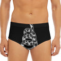 Black And White Gadsden Flag Print Men's Triangle Swim Briefs