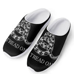 Black And White Gadsden Flag Print Mesh Casual Shoes