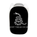 Black And White Gadsden Flag Print Mesh Laundry Hamper