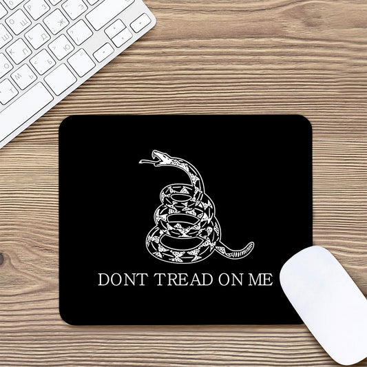 Black And White Gadsden Flag Print Mouse Pad