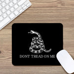 Black And White Gadsden Flag Print Mouse Pad