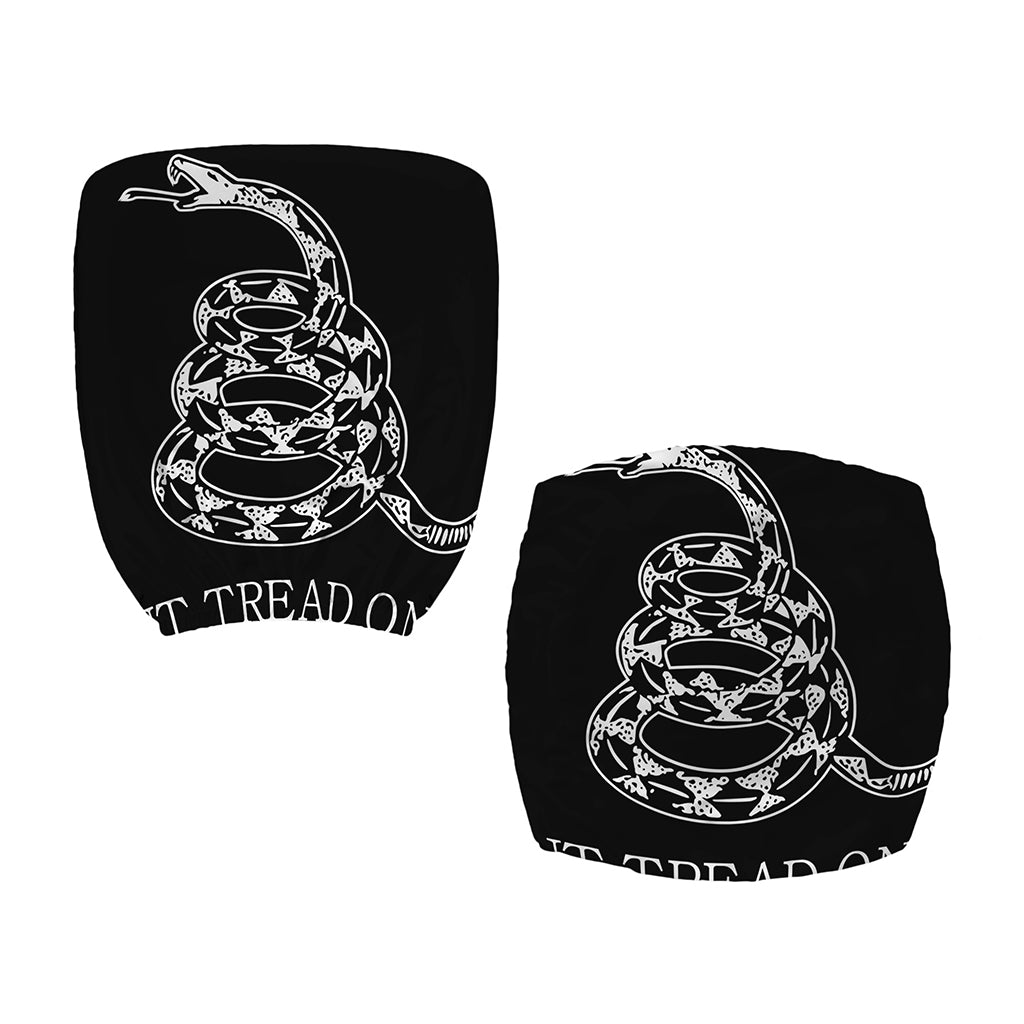 Black And White Gadsden Flag Print Office Chair Cover