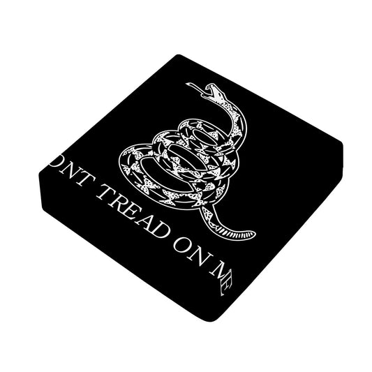 Black And White Gadsden Flag Print Outdoor Seat Cushion Cover