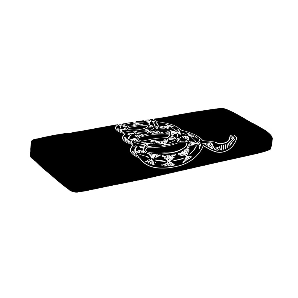 Black And White Gadsden Flag Print Piano Keyboard Cover