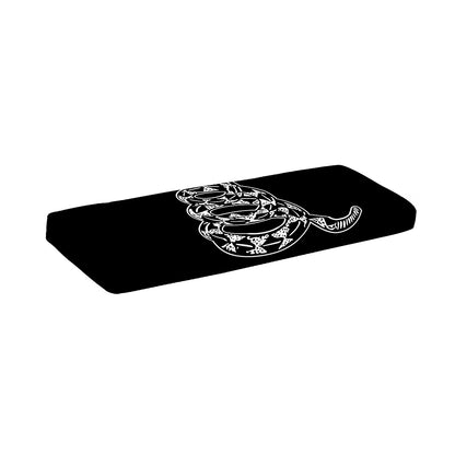 Black And White Gadsden Flag Print Piano Keyboard Cover
