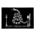 Black And White Gadsden Flag Print Placemat