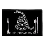 Black And White Gadsden Flag Print Placemat