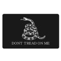 Black And White Gadsden Flag Print Polyester Doormat