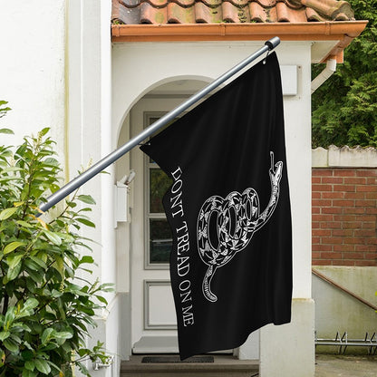 Black And White Gadsden Flag Print Polyester Flag