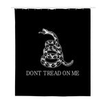 Black And White Gadsden Flag Print Polyester Shower Curtain