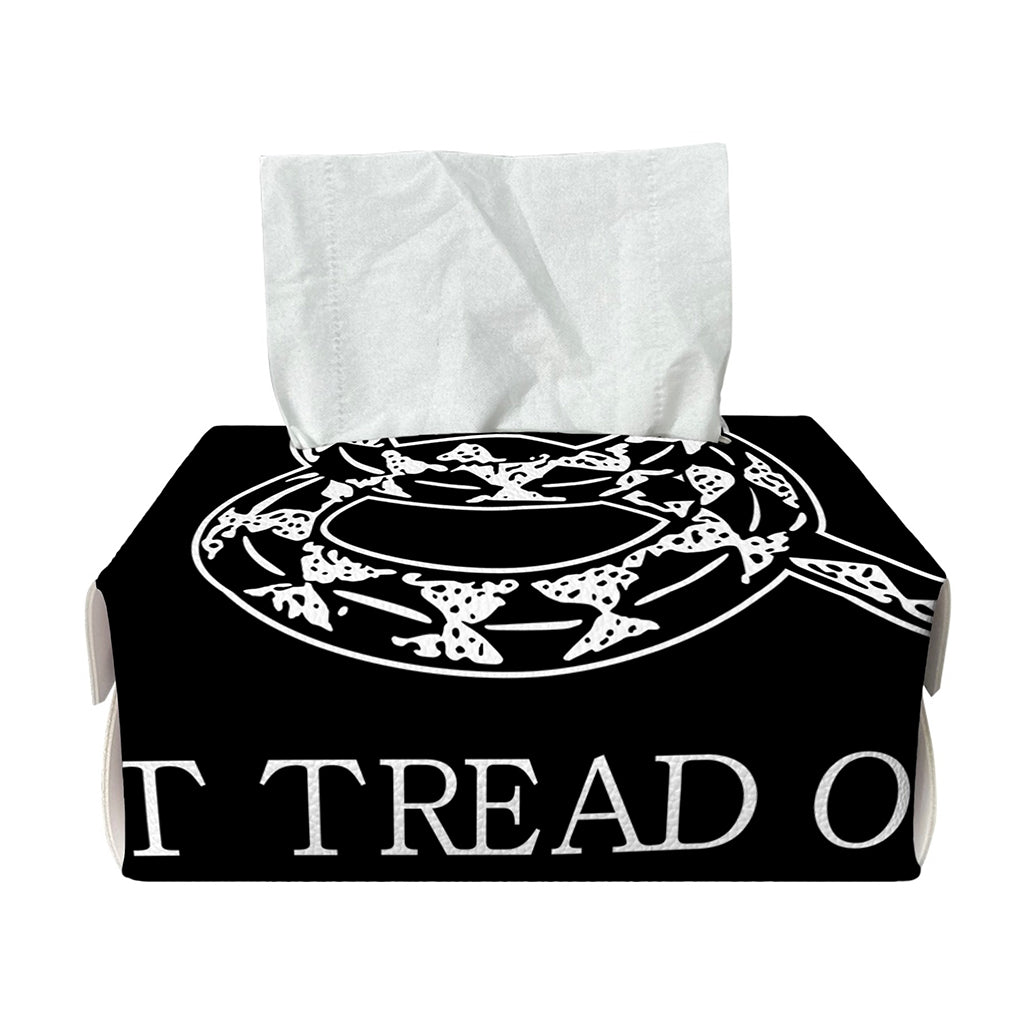 Black And White Gadsden Flag Print Rectangle Tissue Box Cover