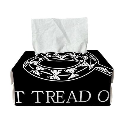 Black And White Gadsden Flag Print Rectangle Tissue Box Cover