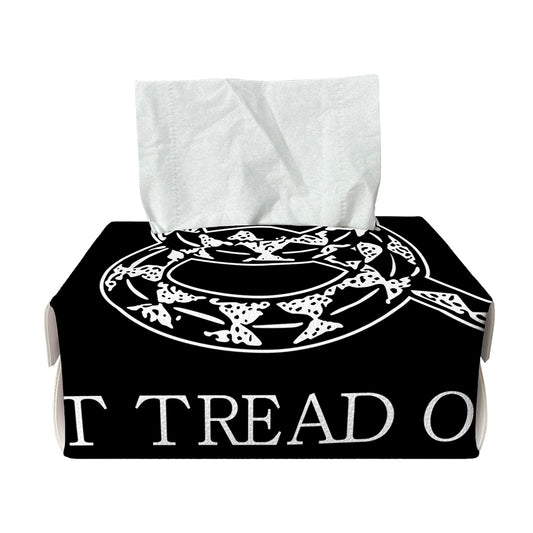 Black And White Gadsden Flag Print Rectangle Tissue Box Cover