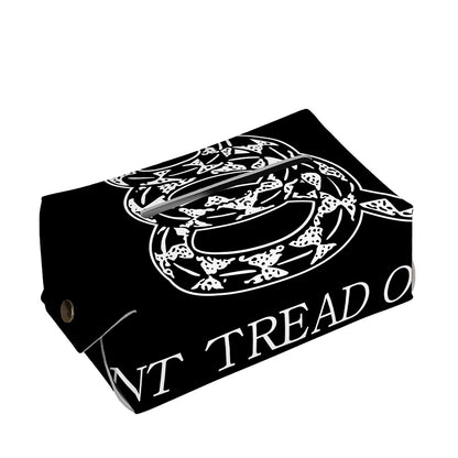 Black And White Gadsden Flag Print Rectangle Tissue Box Cover