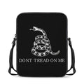 Black And White Gadsden Flag Print Rectangular Crossbody Bag