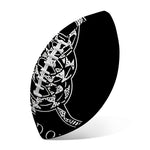 Black And White Gadsden Flag Print Rugby Ball
