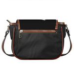 Black And White Gadsden Flag Print Saddle Bag