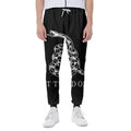 Black And White Gadsden Flag Print Joggers