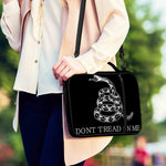Black And White Gadsden Flag Print Shoulder Strap Bible Bag
