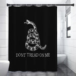 Black And White Gadsden Flag Print Shower Curtain
