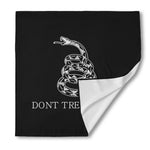Black And White Gadsden Flag Print Silk Bandana