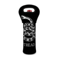 Black And White Gadsden Flag Print Single Neoprene Wine Tote